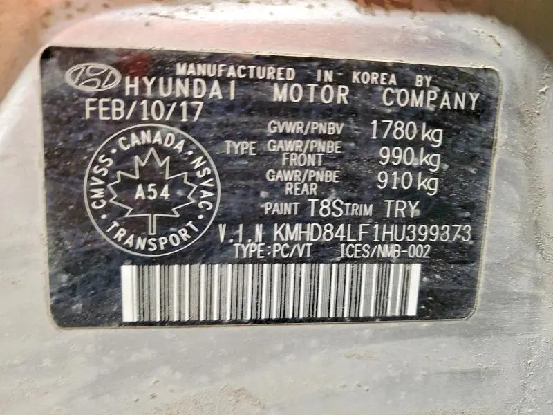 2017 HYUNDAI ELANTRA SE  