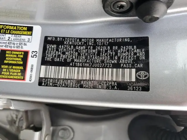 2018 TOYOTA CAMRY XSE  