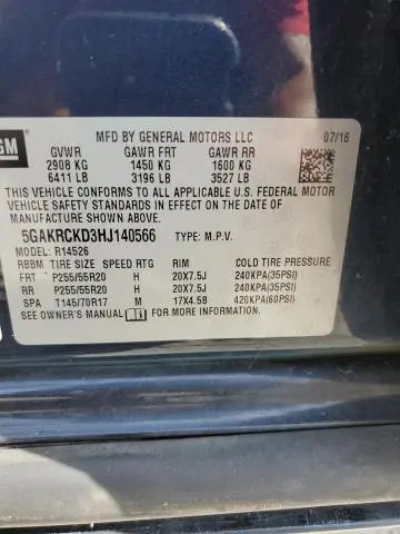 2017 BUICK ENCLAVE   