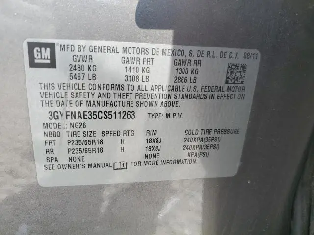 2012 CADILLAC SRX LUXURY COLLECTION  