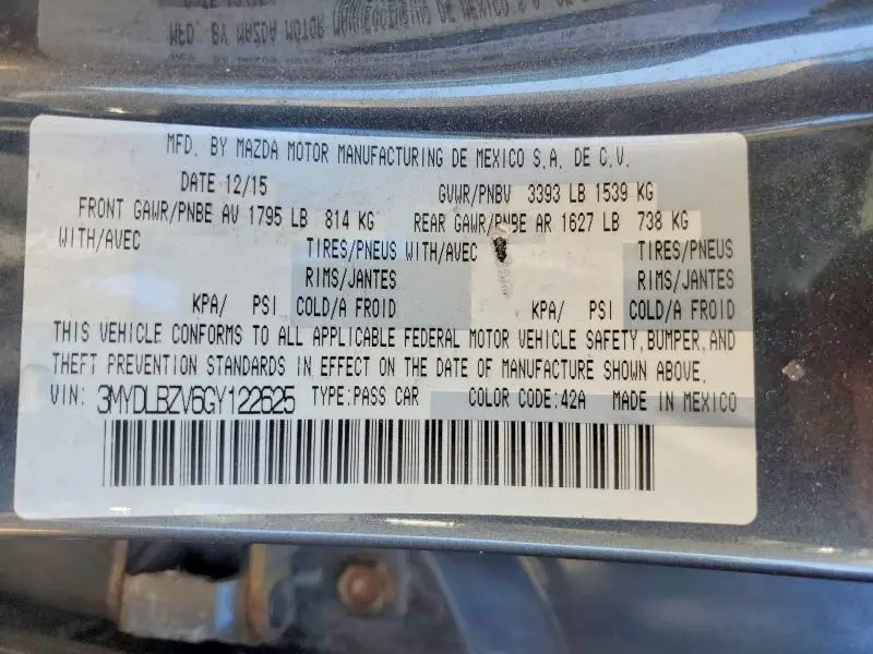 2016 SCION IA BASE  