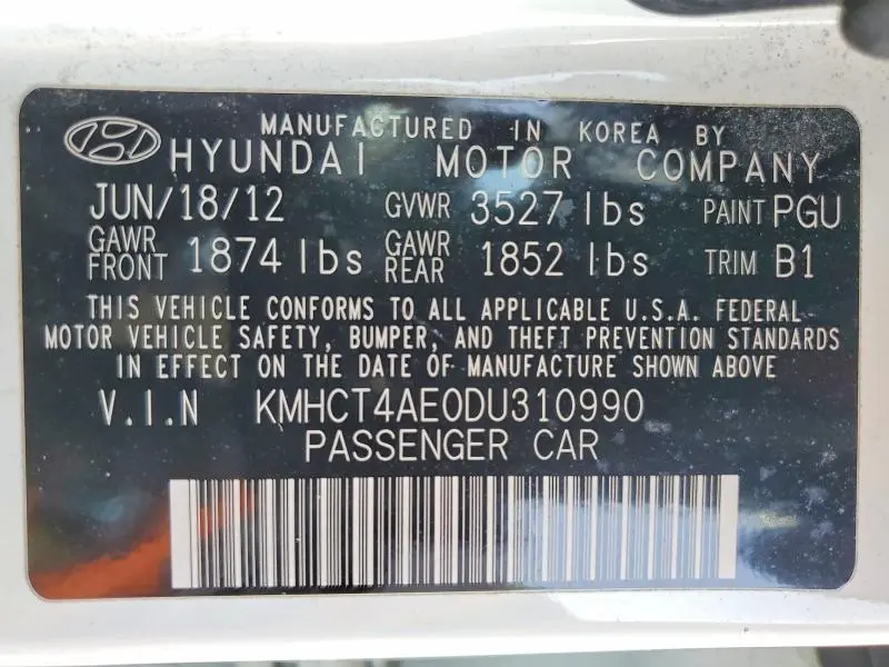 2013 HYUNDAI ACCENT GLS  