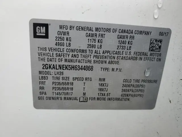 2017 GMC TERRAIN SLE  