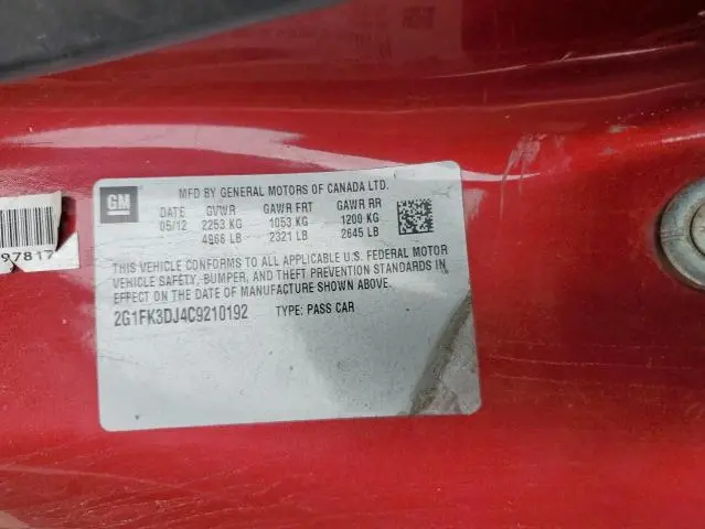 2012 CHEVROLET CAMARO 2SS  