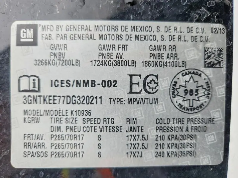 2013 CHEVROLET AVALANCHE LS  