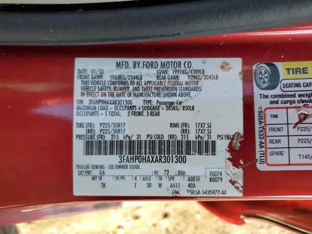 2010 FORD FUSION SE  