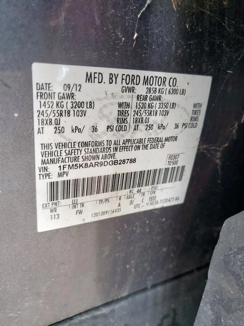 2013 FORD EXPLORER POLICE INTERCEPTOR  