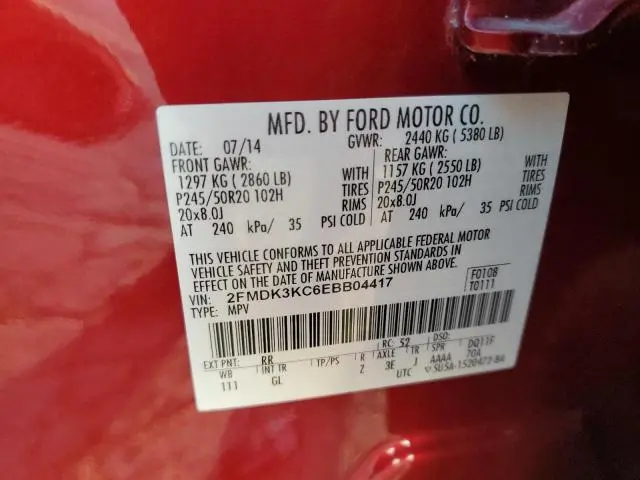 2014 FORD EDGE LIMITED  