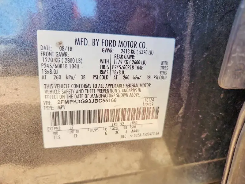 2018 FORD EDGE SE  