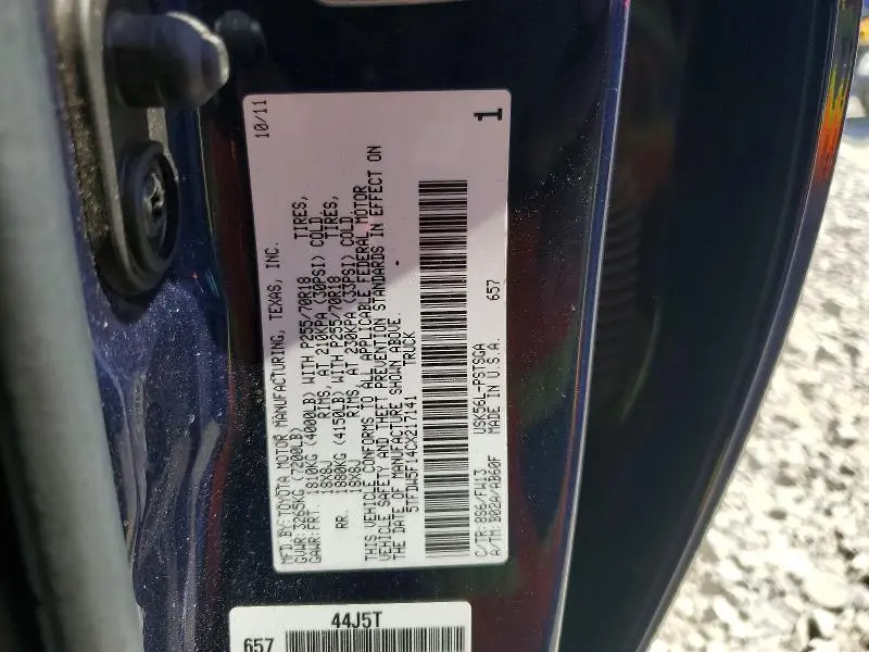 2012 TOYOTA TUNDRA CREWMAX SR5  