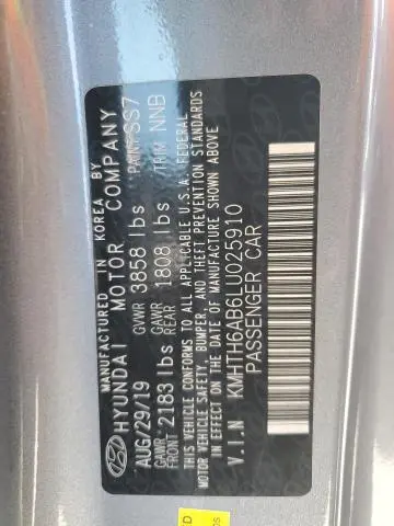 2020 HYUNDAI VELOSTER TURBO  