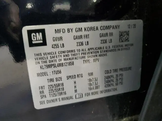 2021 CHEVROLET TRAILBLAZER LT  