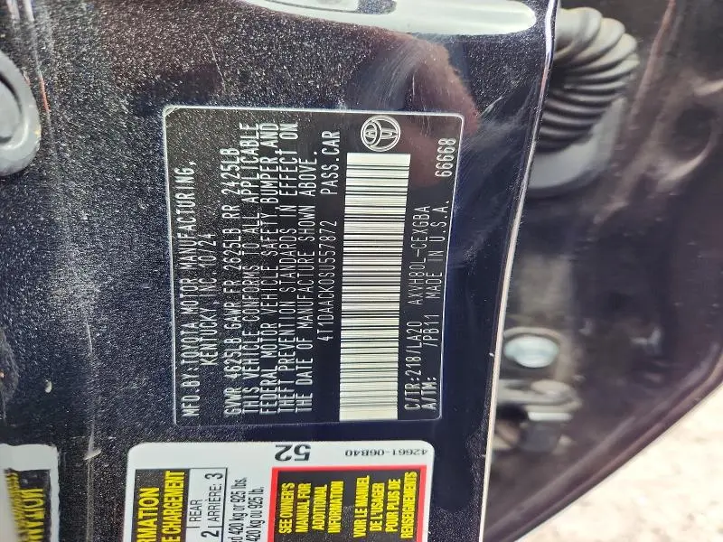2025 TOYOTA CAMRY XLE  