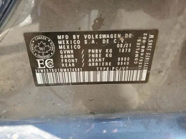 2021 VOLKSWAGEN JETTA SEL  
