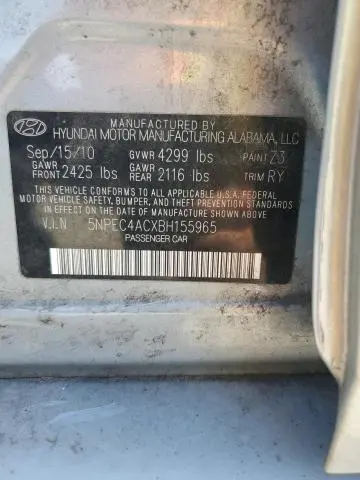 2011 HYUNDAI SONATA SE  