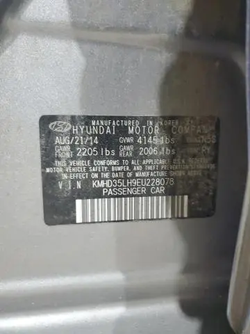 2014 HYUNDAI ELANTRA GT   