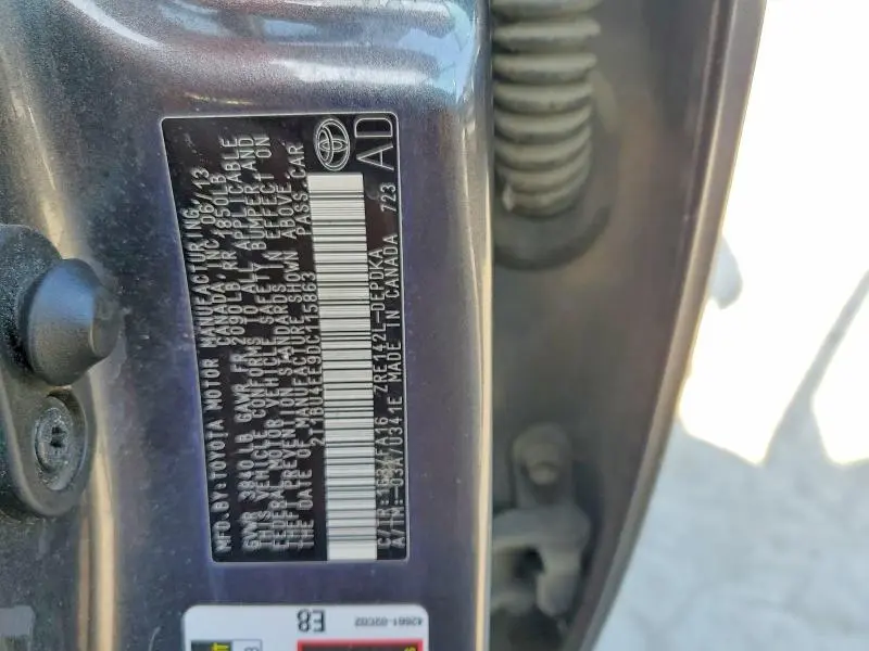 2013 TOYOTA COROLLA L  