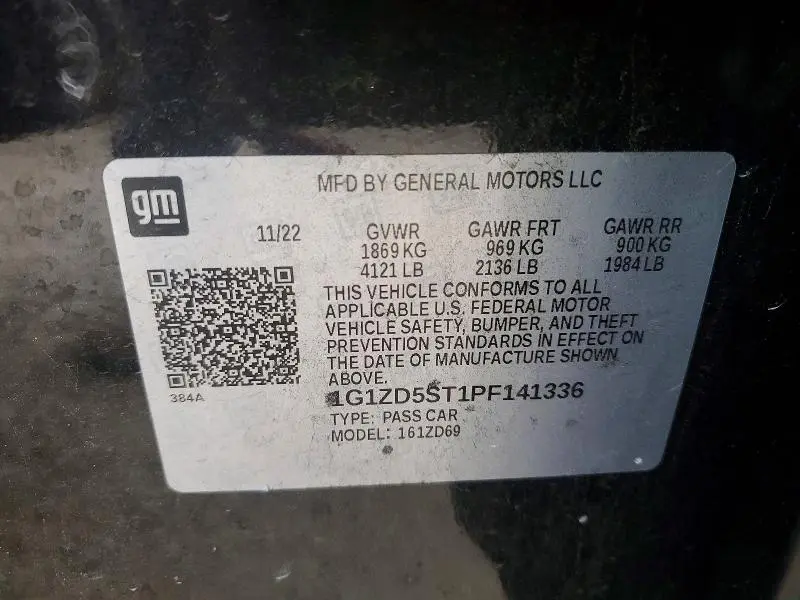 2023 CHEVROLET MALIBU LT  
