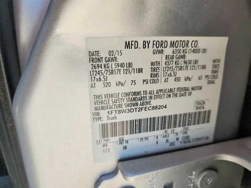 2015 FORD F350 SUPER DUTY  