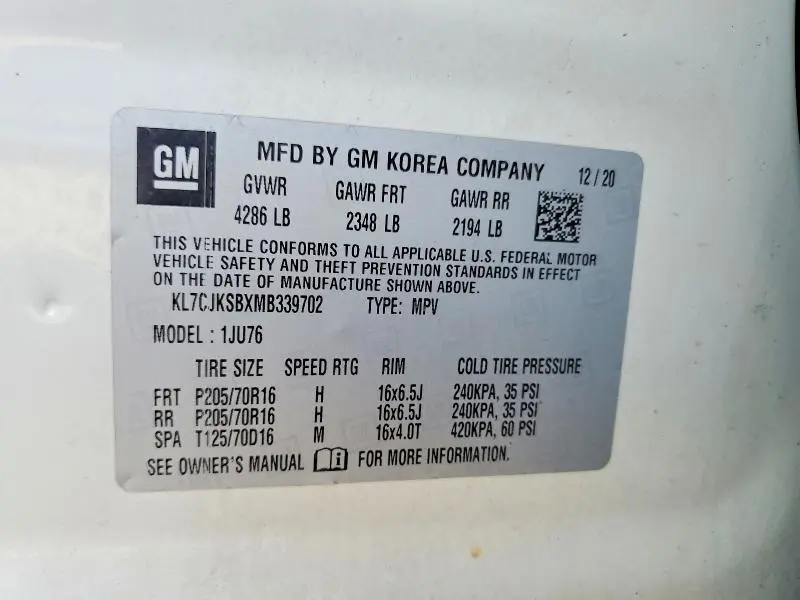 2021 CHEVROLET TRAX LS  