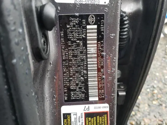 2016 TOYOTA CAMRY LE  