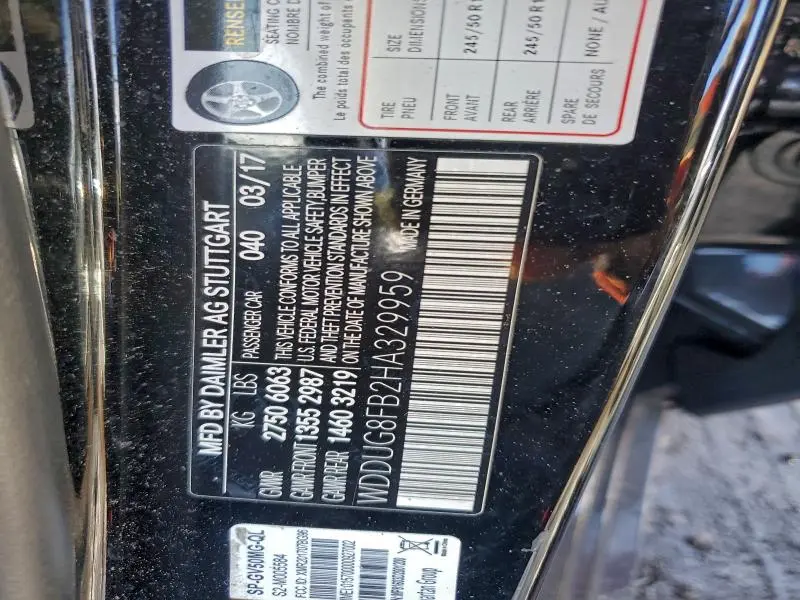 2017 MERCEDES-BENZ S 550 4MATIC  