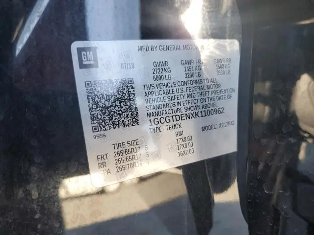 2019 CHEVROLET COLORADO Z71  