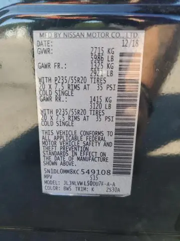 2019 INFINITI QX60 LUXE  