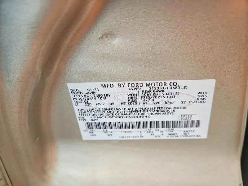 2011 FORD ESCAPE XLT  