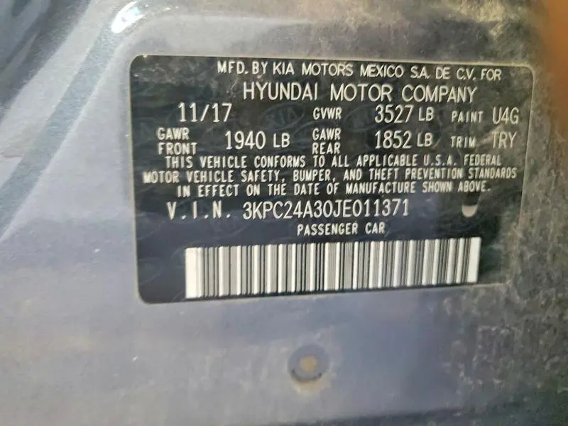 2018 HYUNDAI ACCENT   