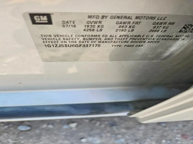 2016 CHEVROLET MALIBU HYBRID  