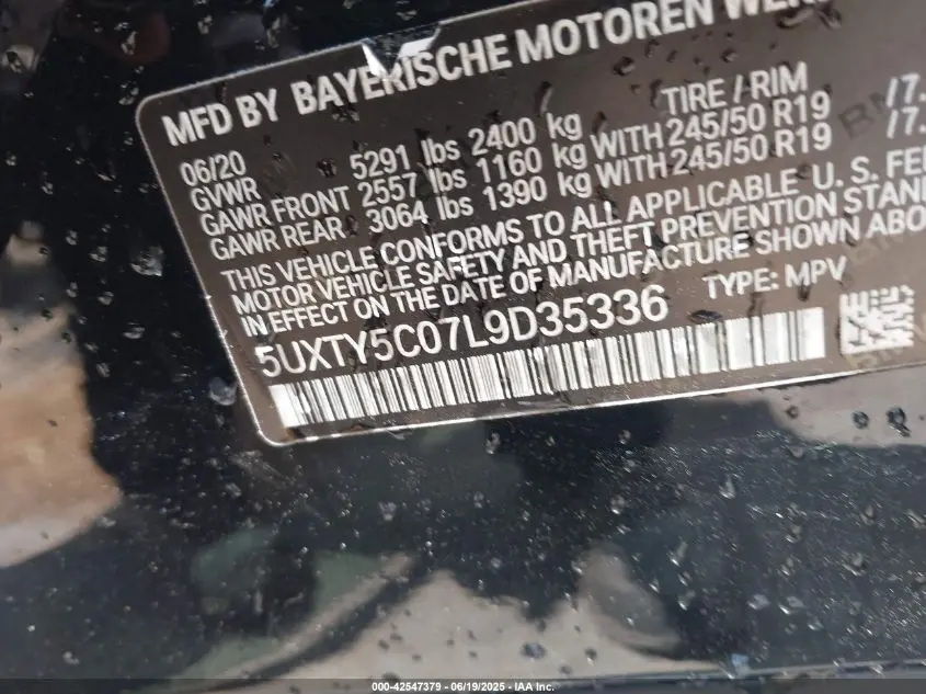 2020 BMW X3 XDRIVE30I