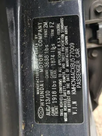 2011 HYUNDAI ACCENT GLS  