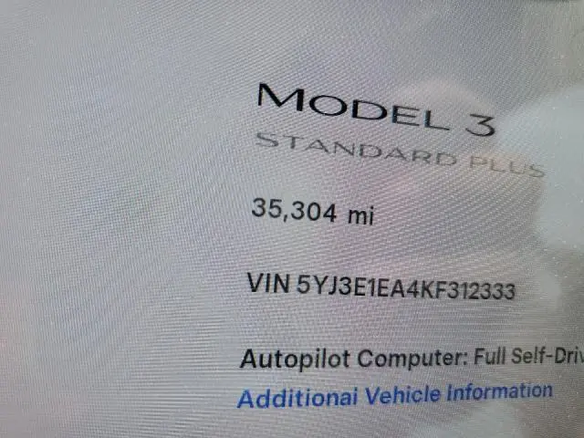 2019 TESLA MODEL 3   