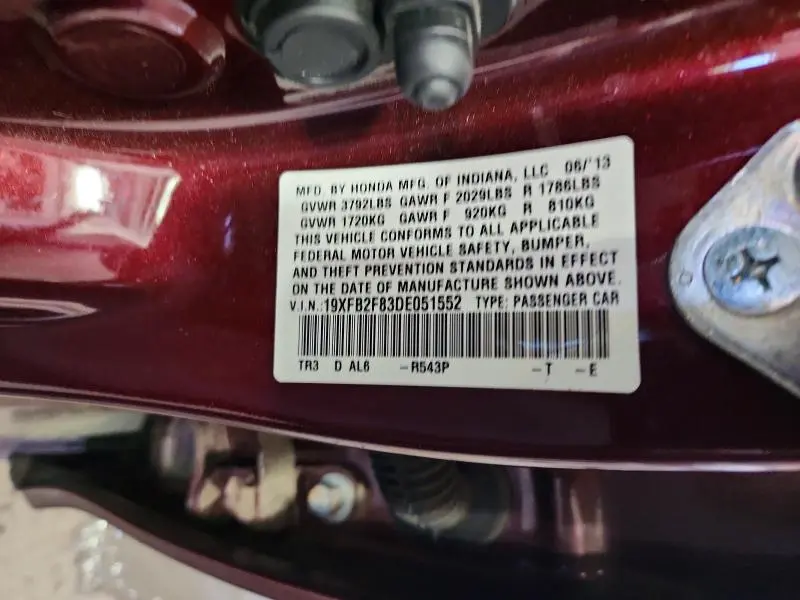 2013 HONDA CIVIC EX  