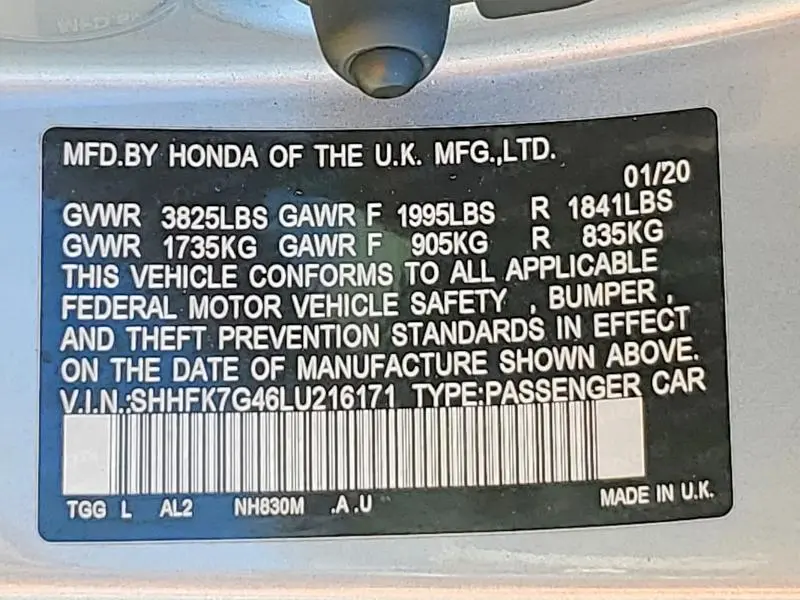 2020 HONDA CIVIC SPORT  