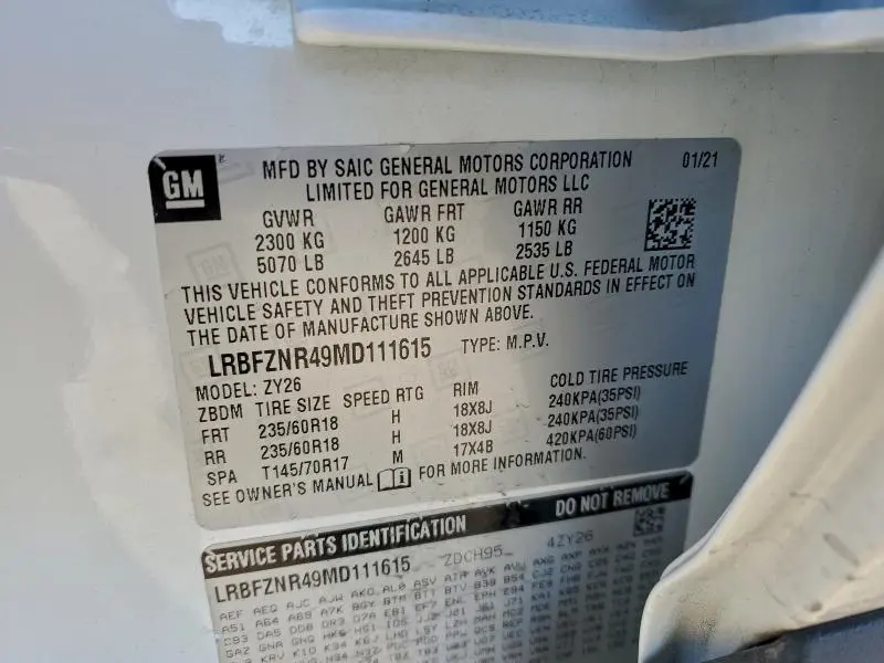 2021 BUICK ENVISION ESSENCE  