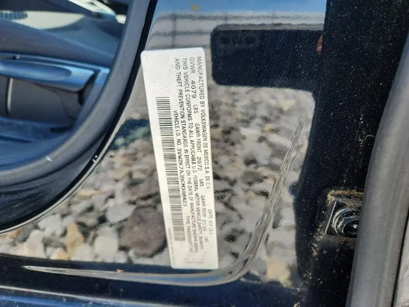 2012 VOLKSWAGEN JETTA BASE  