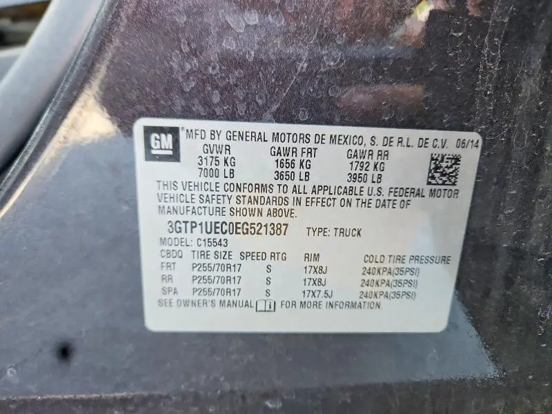 2014 GMC SIERRA C1500 SLE  