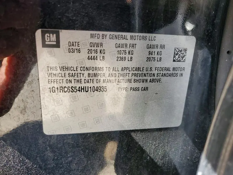 2017 CHEVROLET VOLT LT  