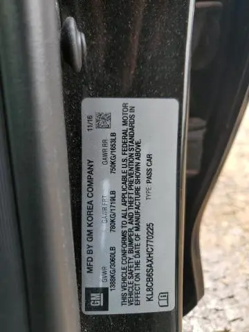 2017 CHEVROLET SPARK LS  