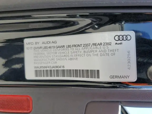 2018 AUDI A4 PREMIUM  