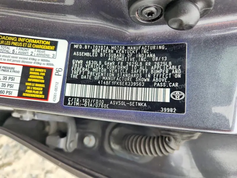 2014 TOYOTA CAMRY LE  