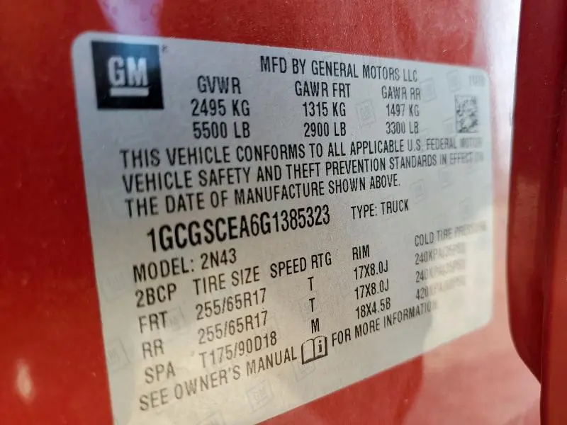 2016 CHEVROLET COLORADO LT  