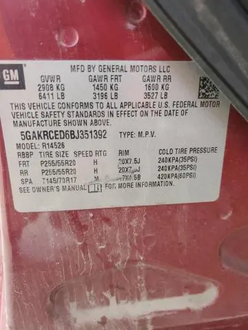 2011 BUICK ENCLAVE CXL  