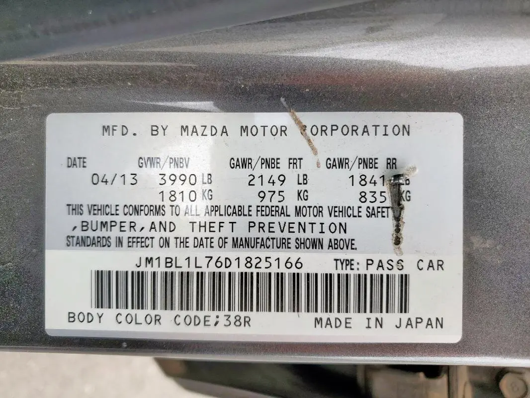 2013 MAZDA 3 I  