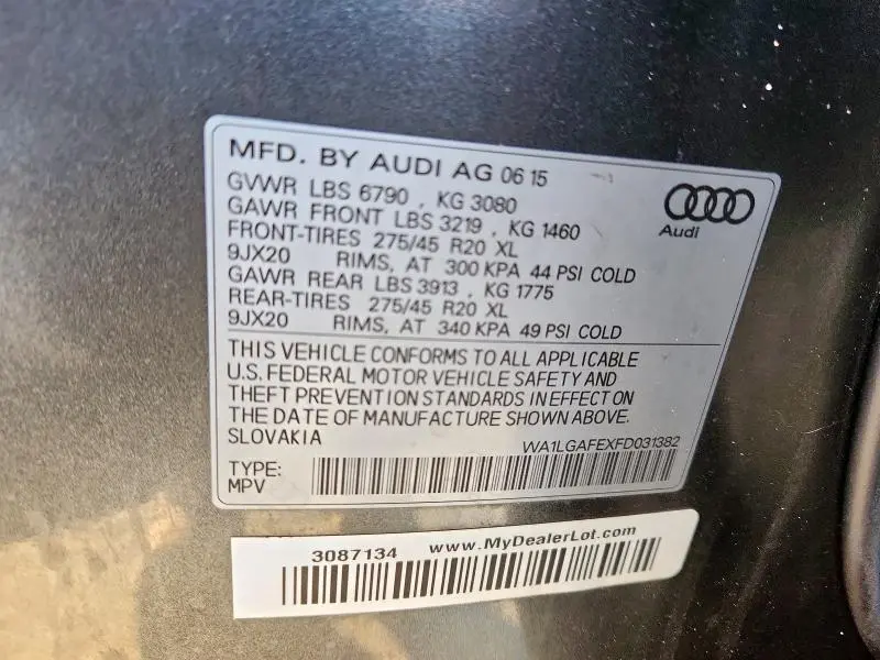 2015 AUDI Q7 PREMIUM PLUS  