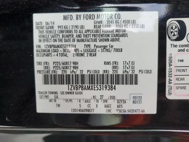 2014 FORD MUSTANG