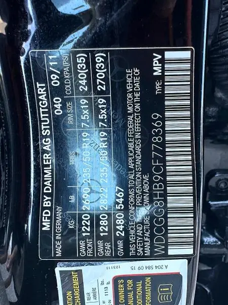 2012 MERCEDES-BENZ GLK 350 4MATIC  