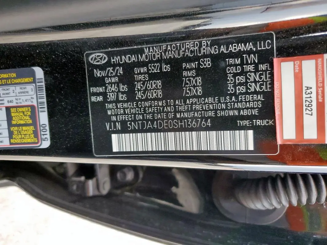 2025 HYUNDAI SANTA CRUZ SE  